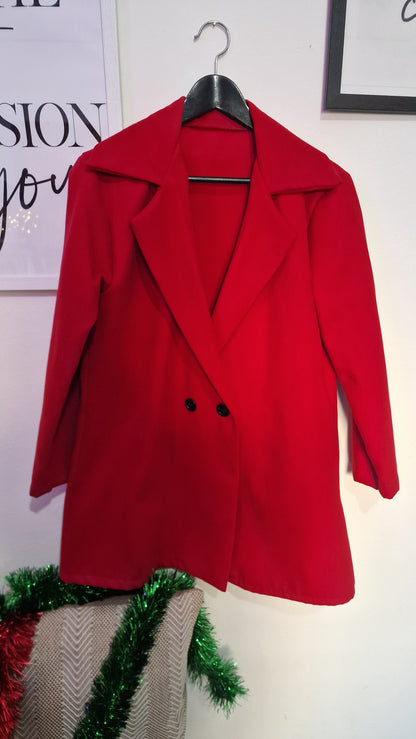 Blazer Lungo Monopetto Marrone Cioccolato