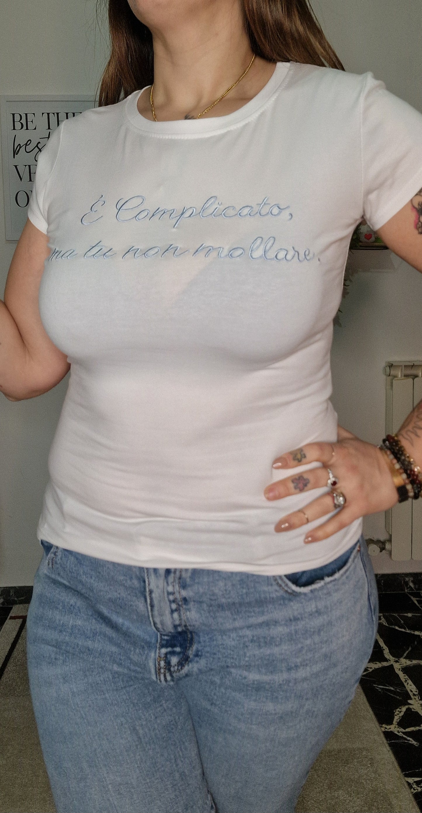 T-shirt È COMPLICATO, MA TU NON MOLLARE.