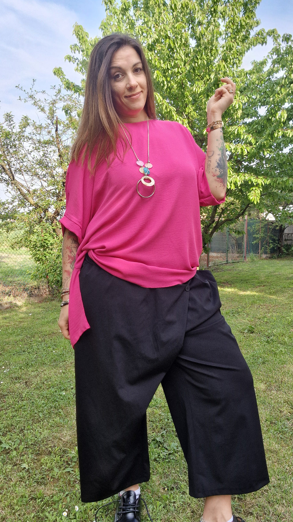 Maxi T-Shirt con Collana Easy Style