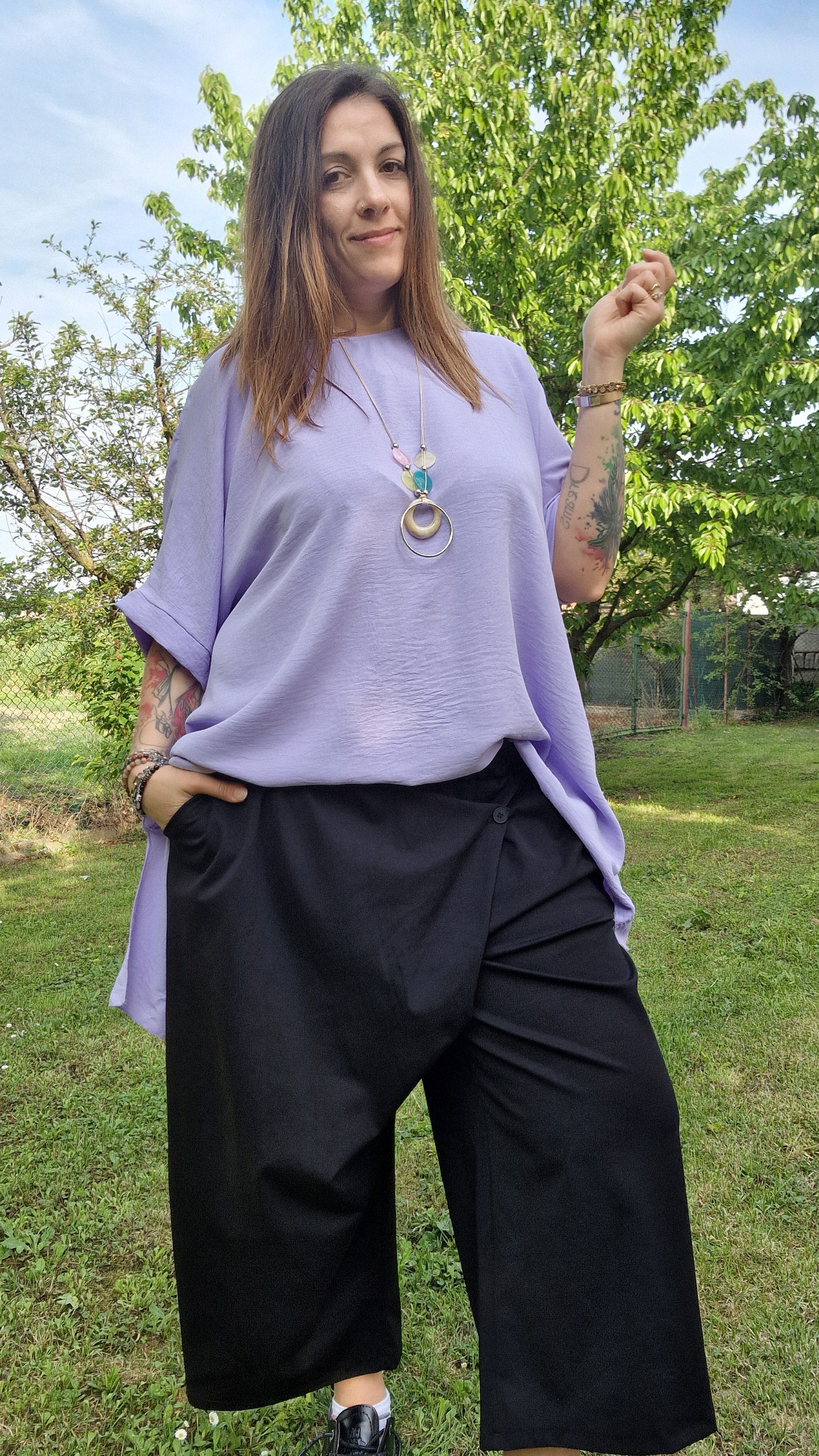 Maxi T-Shirt con Collana Easy Style