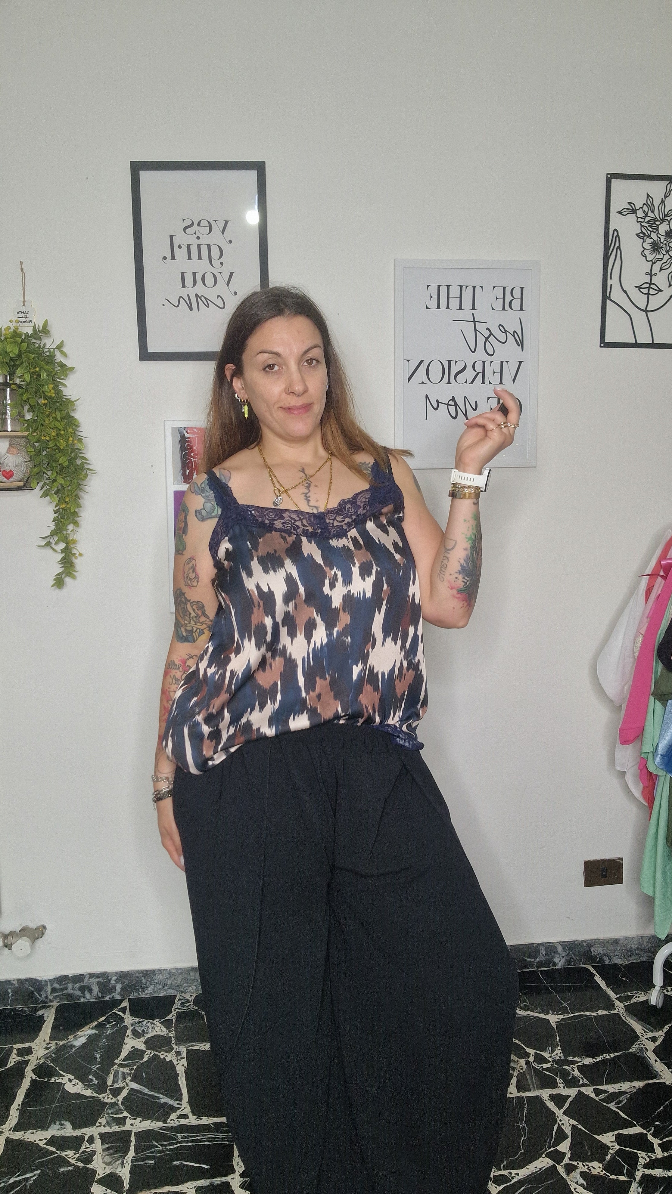 Pantalone Palazzo Spacchi Curvy