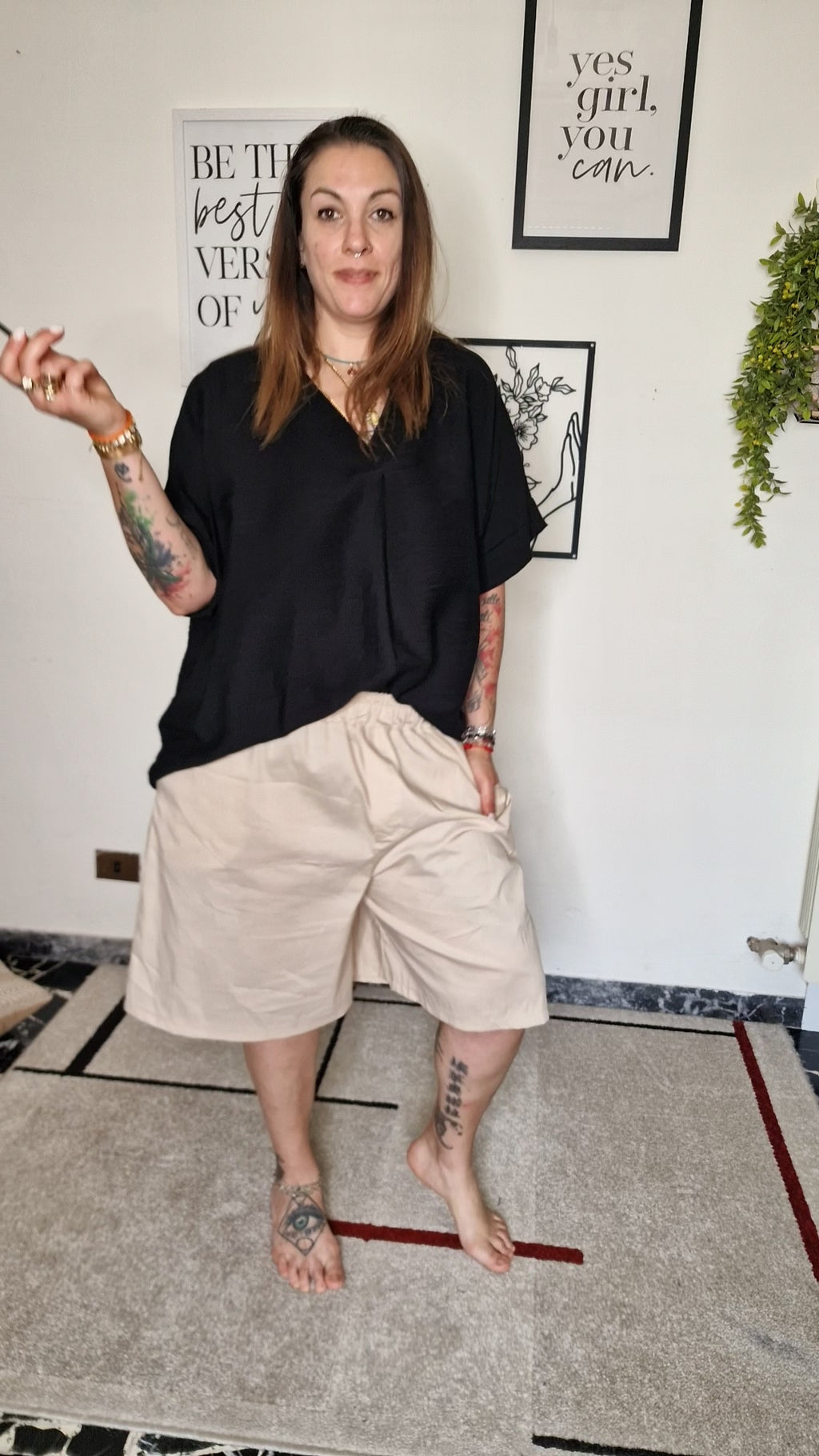 Maglia morbida scollo V basic chic