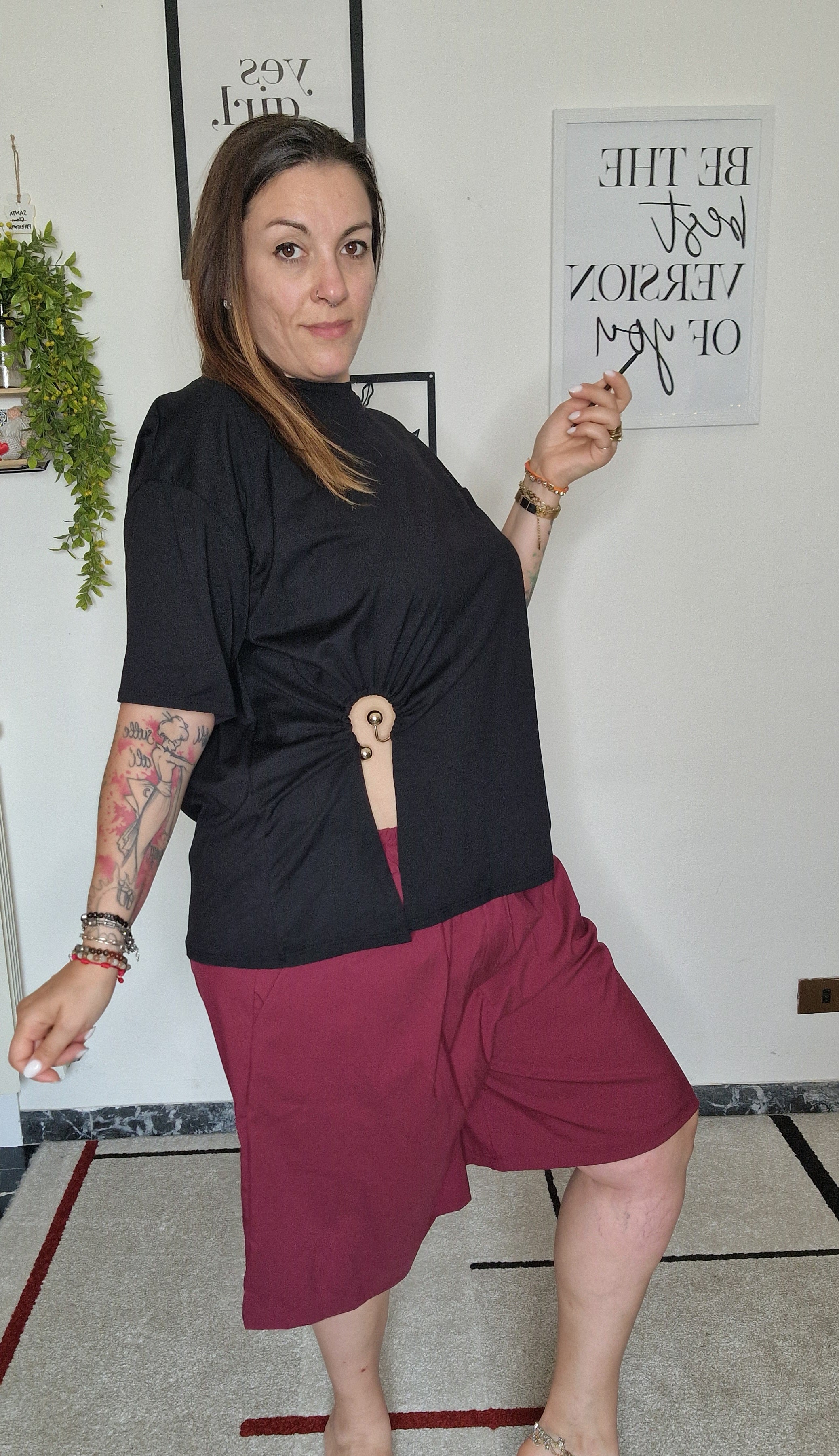 Maglia gancetto chic